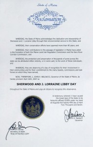 Sherwood and J. Lorraine Libby Day Proclamation